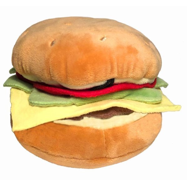 画像1: 【メッシュ補強の丈夫なぬいぐるみ】パワープラッシュ・ハンバーガー
